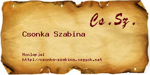 Csonka Szabina névjegykártya
