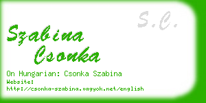 szabina csonka business card